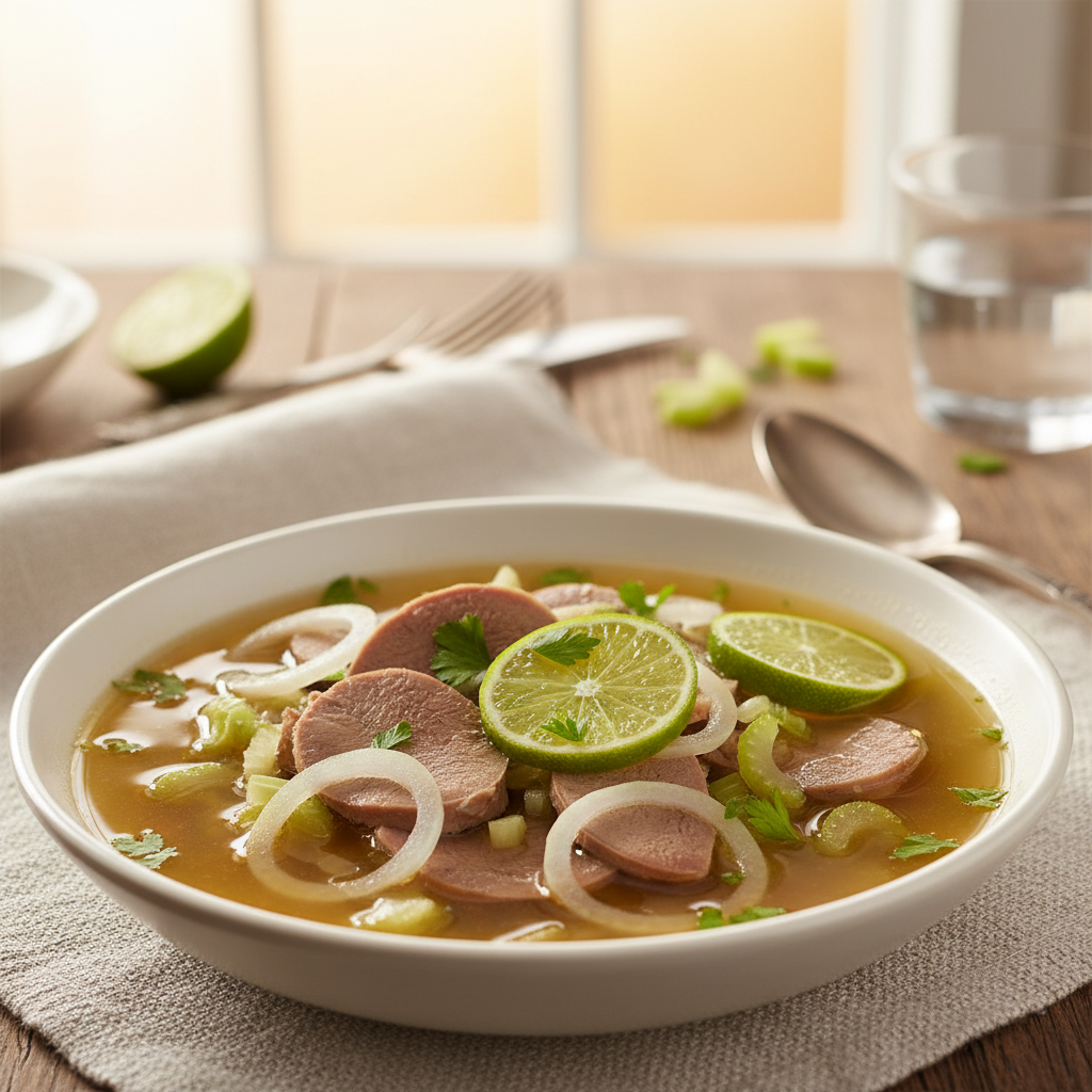 Sheep tongue souse served in a bowl